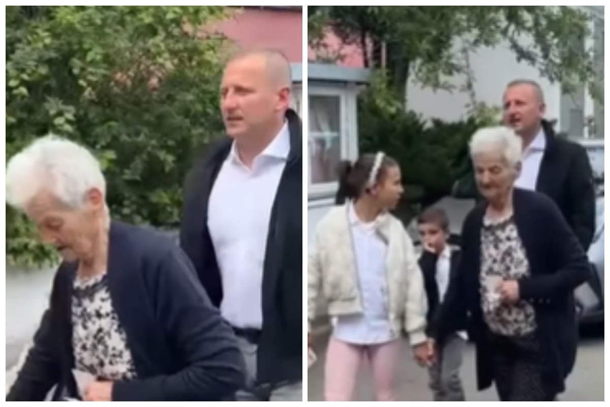 Radu Ratiu VP CJ Cluj voteaza cu bunica sa