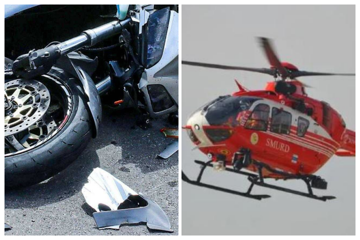 Accident la Cluj Motociclistul a fost lovit de masina