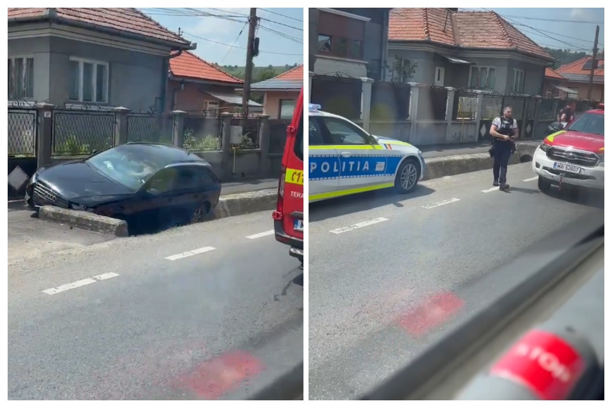Cluj Trafic blocat in Baciu dupa accident