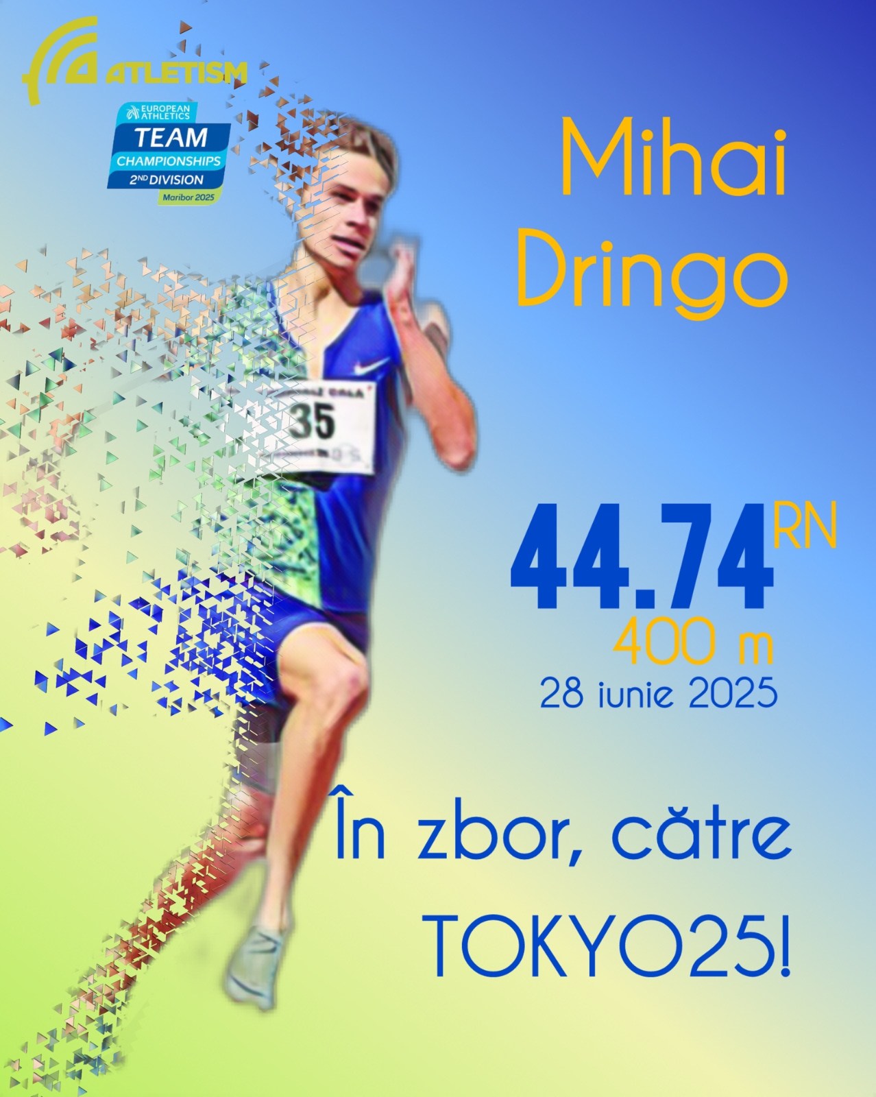 Mihai Dringo stabileste record national la 400 m