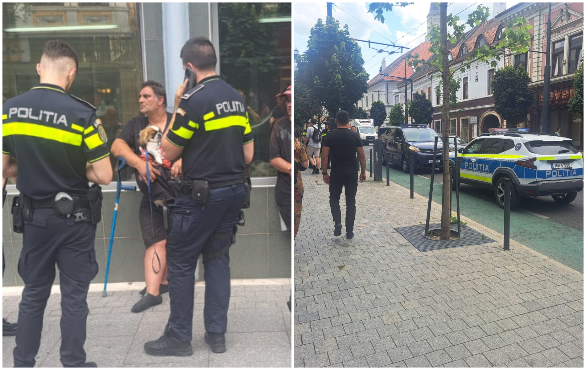 VIDEO Altercatie in centrul Clujului din cauza unui caine