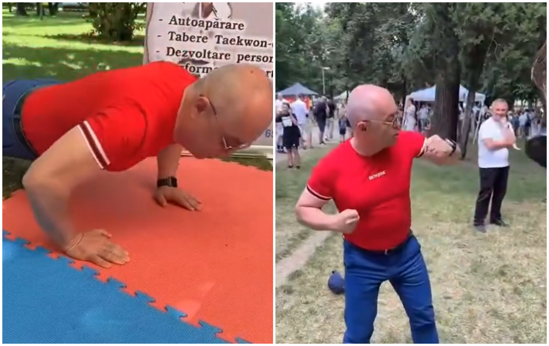VIDEO Emil Boc a facut 15 flotari si a