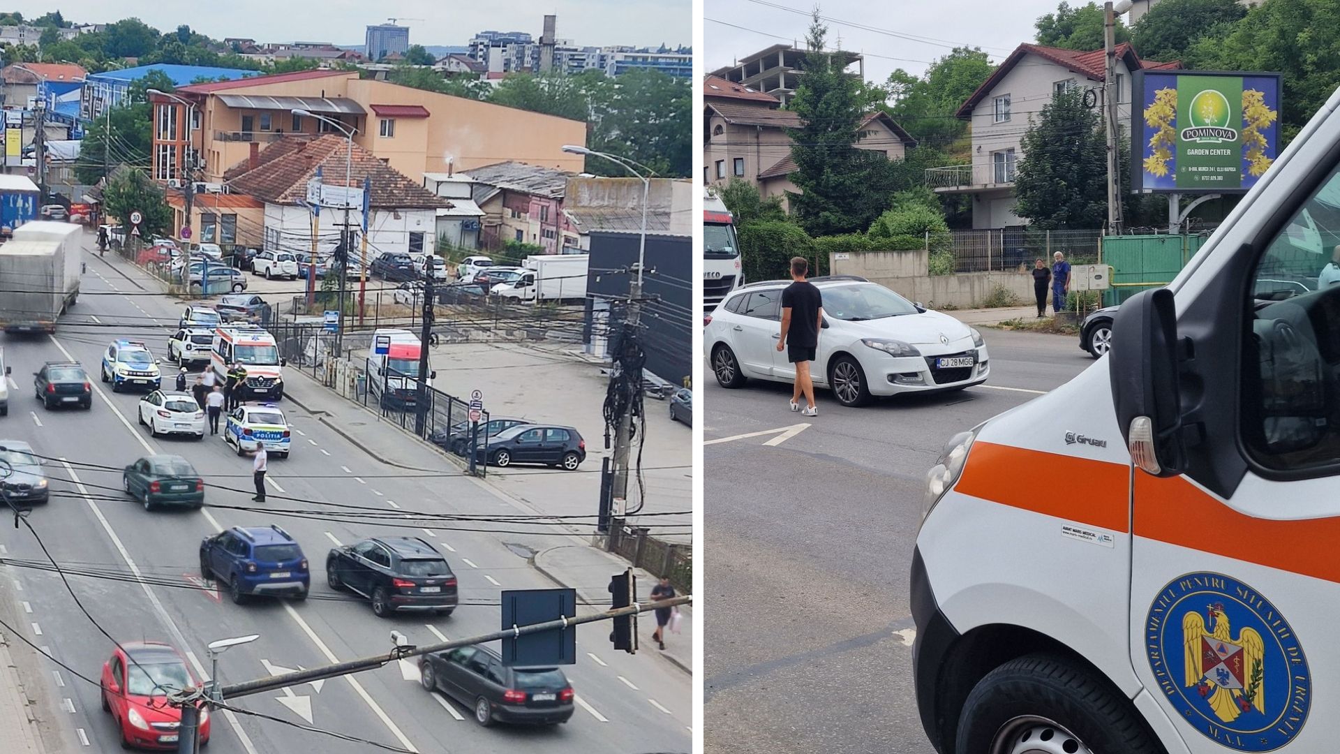 Accident pe Calea Baciului Tanar rnit sofer de 27 de ani