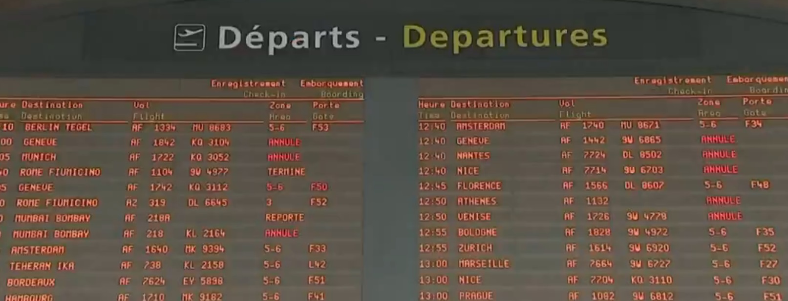 Greva a controlorilor aerieni in Franta zboruri anulate