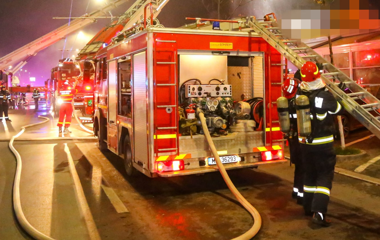 Incendiu la o cafenea din Marasti