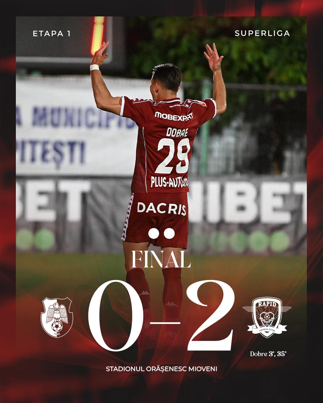 Superliga Rapid Bucuresti castiga la FC Arges