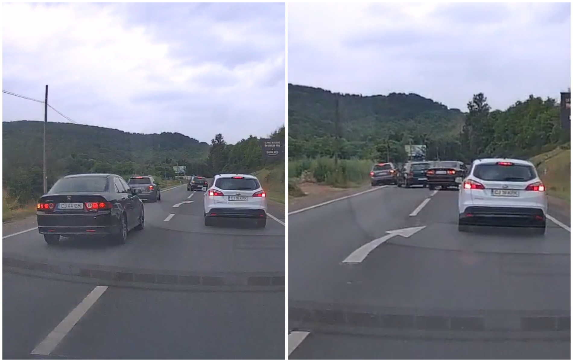 VIDEO BMW aproape distruge alte doua autoturisme in Cluj