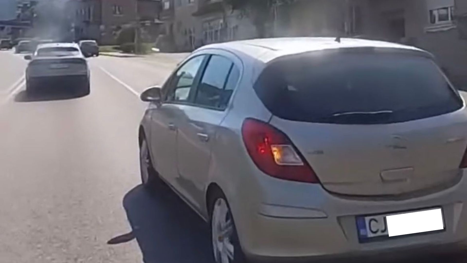 Imagini absurde in Cluj Soferita face slalom printre masini