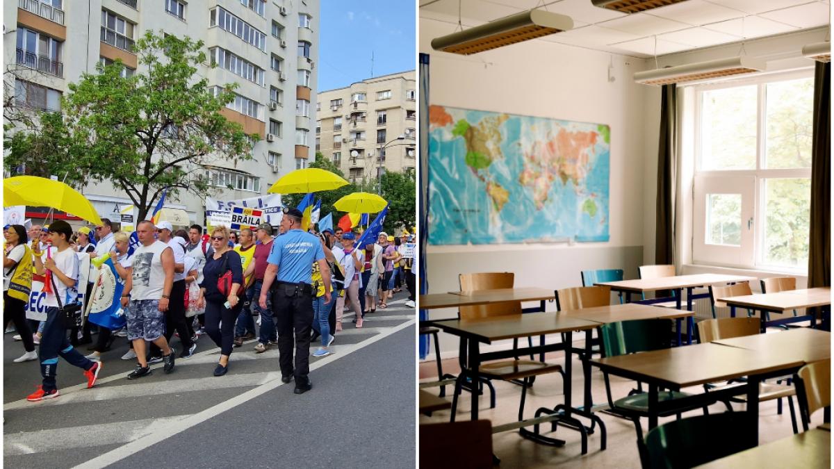 Haos in prima zi de scoala profesori in protest