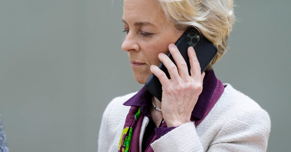 Mesajele lui Von der Leyen se sterge automat pe telefon