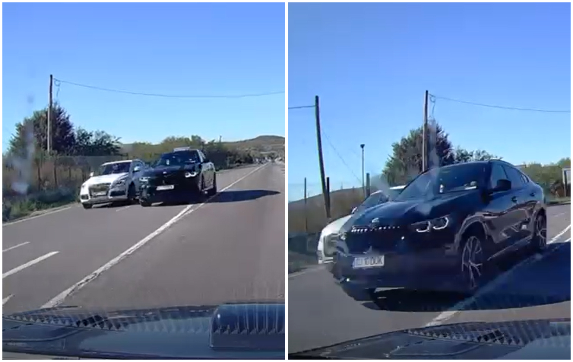 VIDEO Soferul unui SUV BMW depaseste inconstient in Cluj