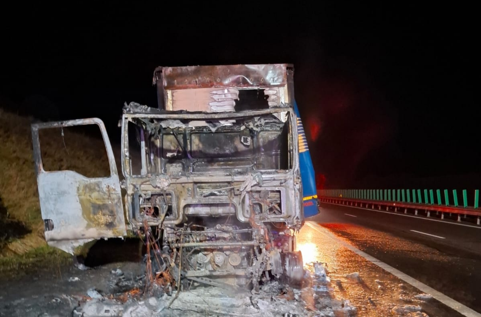 incendiu pe autostrada a3 tir cuprins de flacari