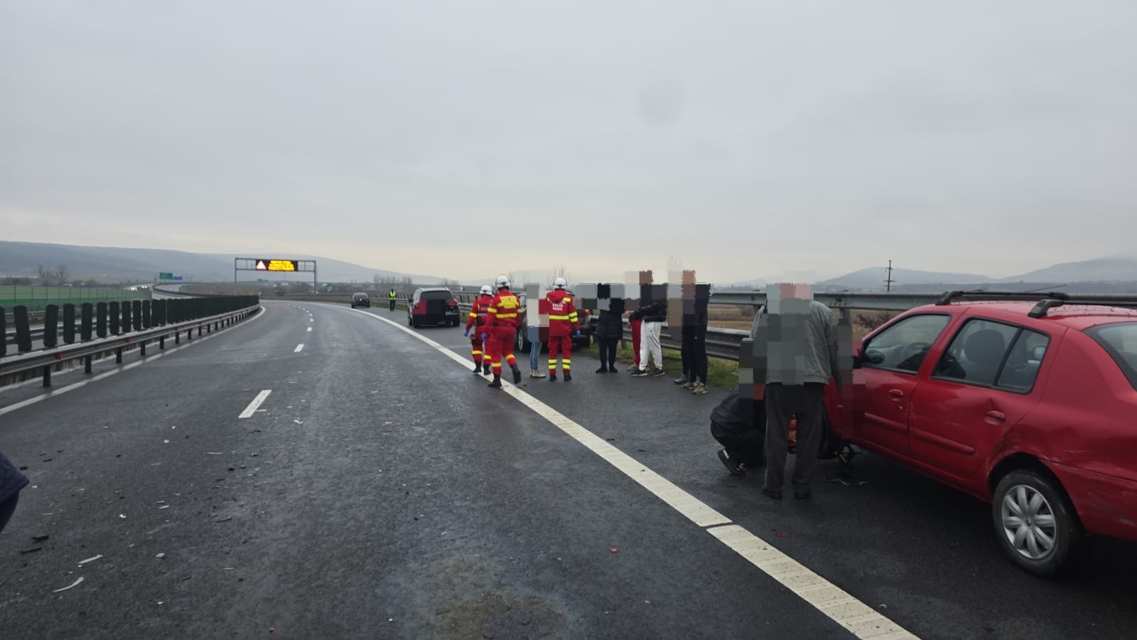 Accident pe A10 in Alba patru masini o femeie incarcerata