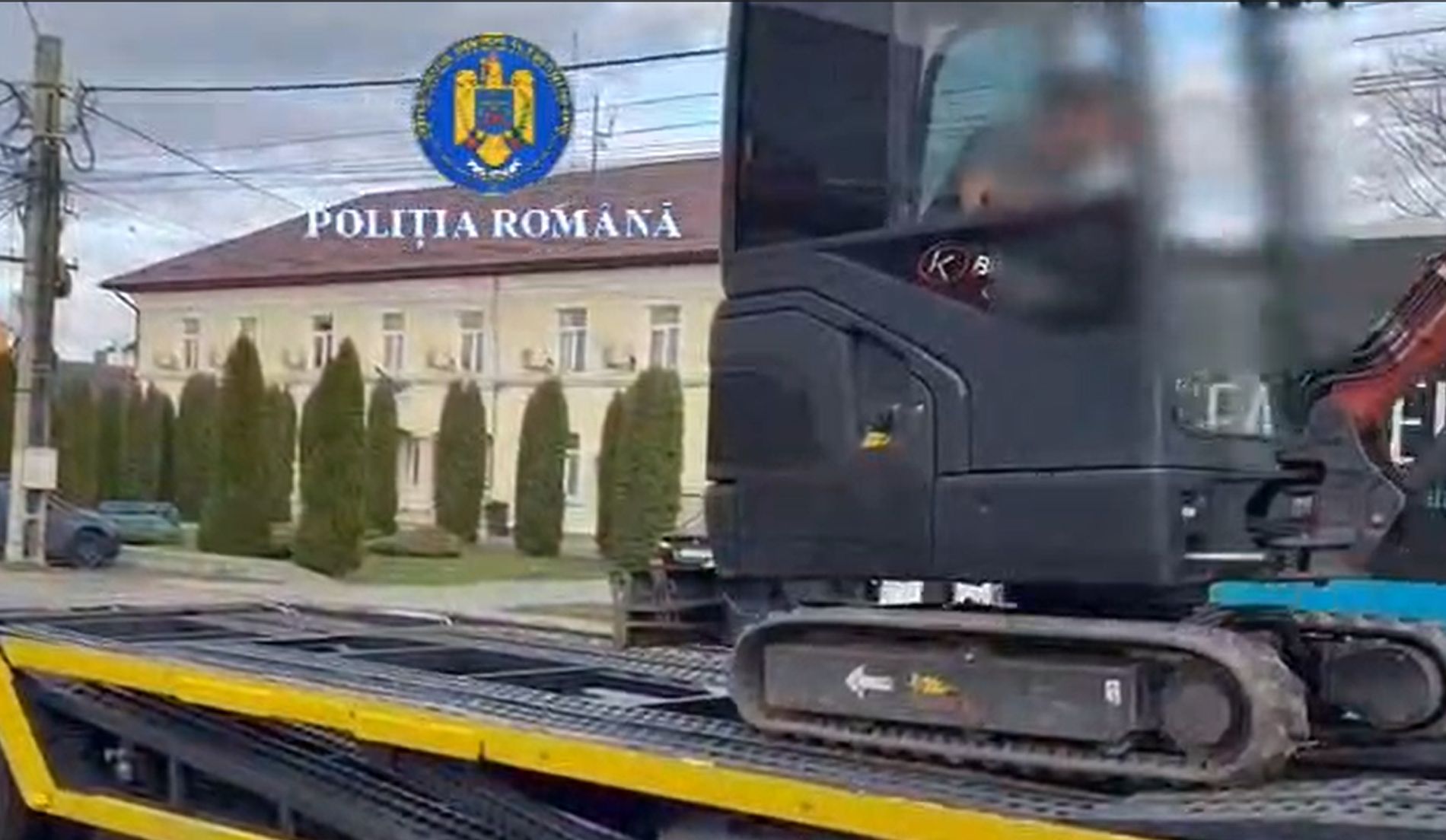 Excavator furat din Germania capturat in Cluj
