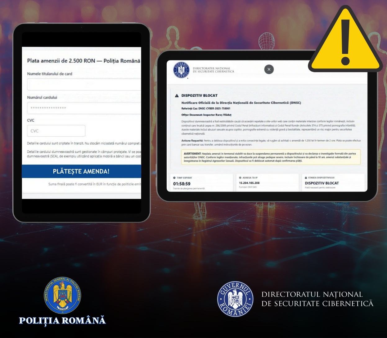 Noua inselatorie online Victimele ameniate cu puscarie