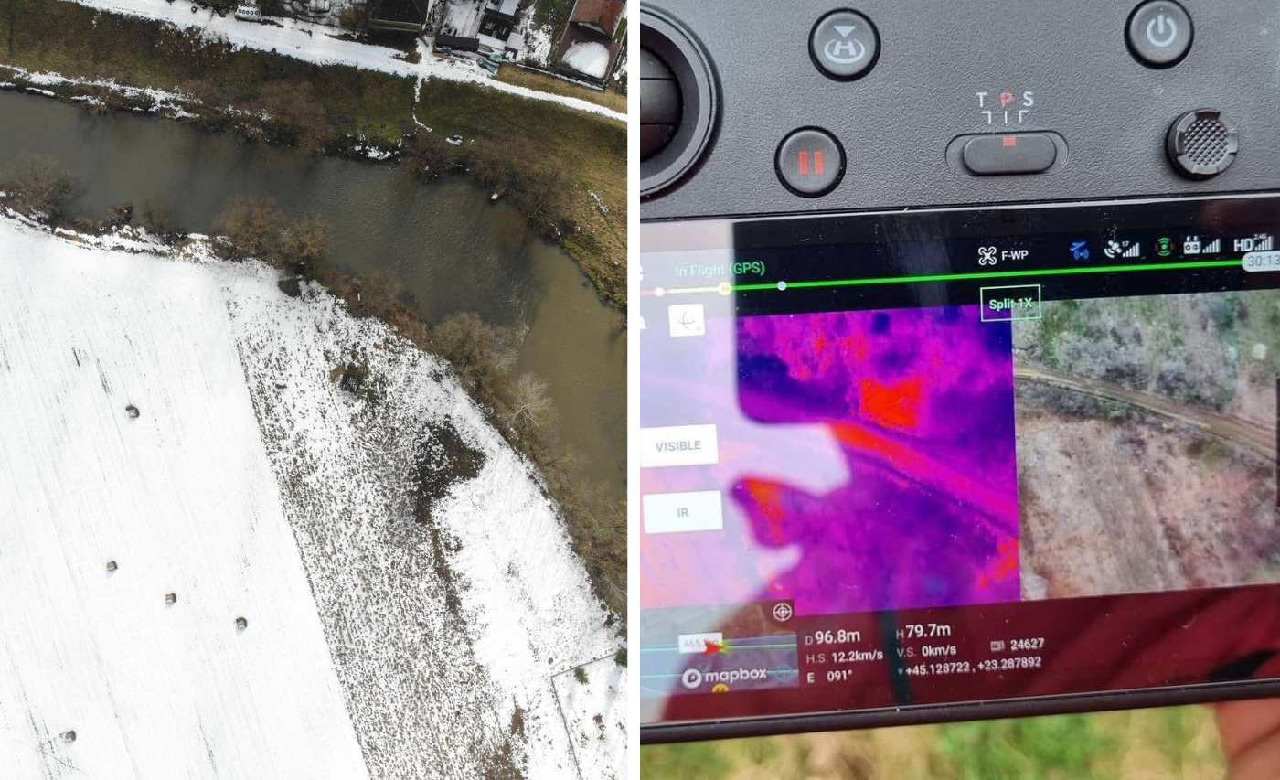 Autoritatile continua cautarile pentru baieelul de 4 ani disparut in somes dronele survoleaza zona iar echipele studieza fiecare fotografie capturata