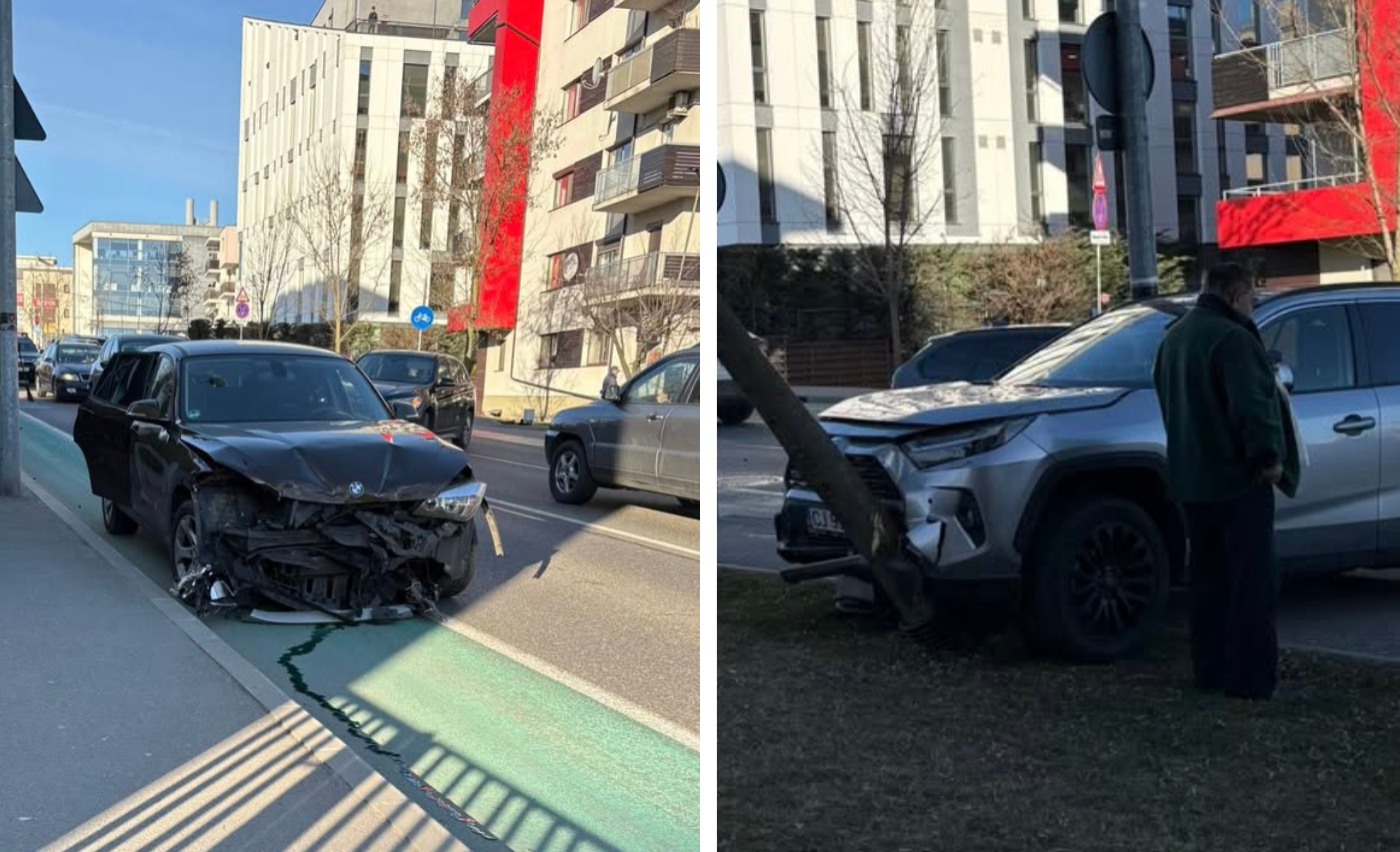 Accident grav in acesta dimineata la Cluj Doua masini sau ciocnit violent una dintre ele a rasturnat un copac