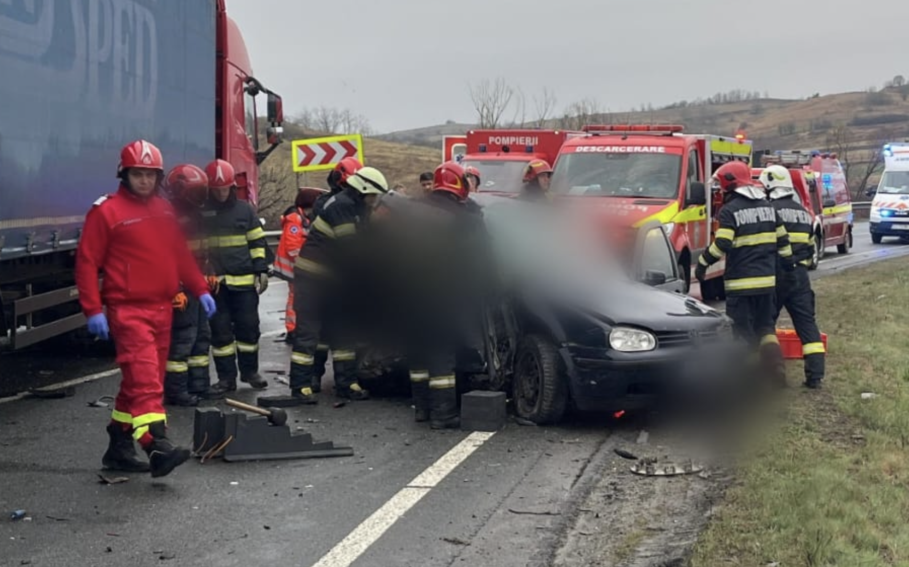 Cum s a produs accidentul tragic din Cluj Un sofer ar fi pierdut controlul intr un viraj si a patruns pe contrasens