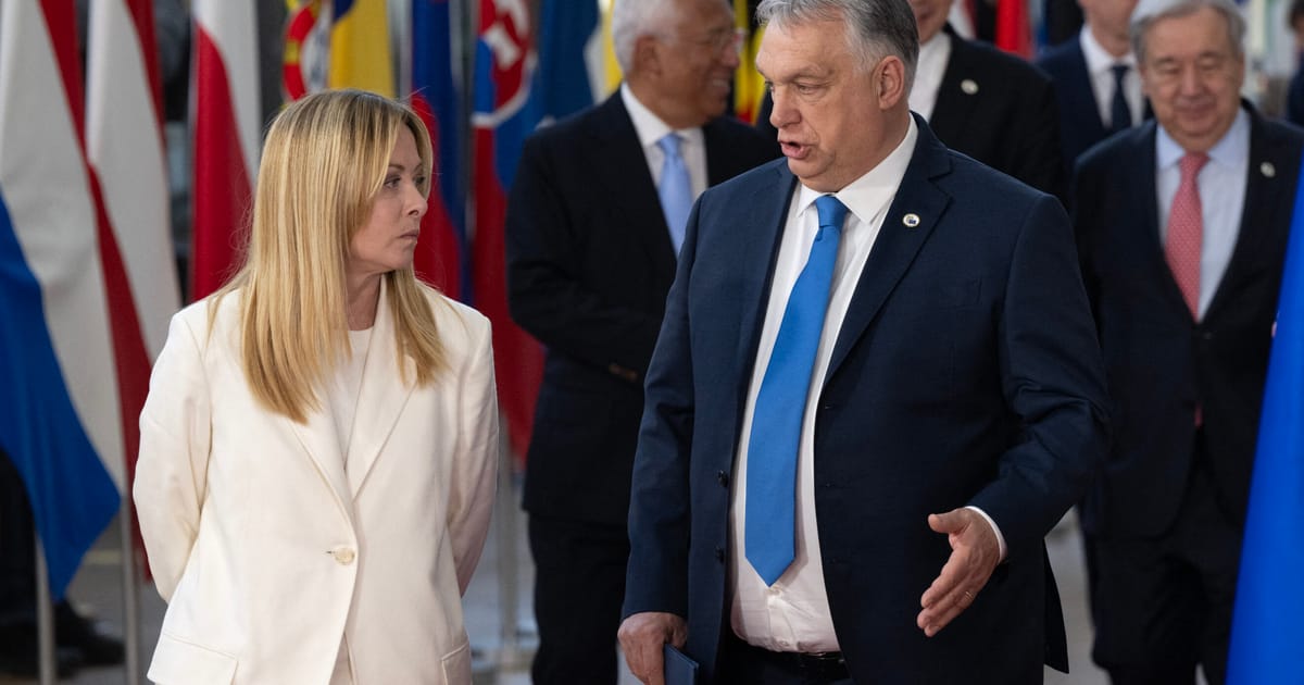 Meloni le a comunicat liderilor ca intelege pozitia lui Orban cu privire la Ucraina potrivit diplomatilor