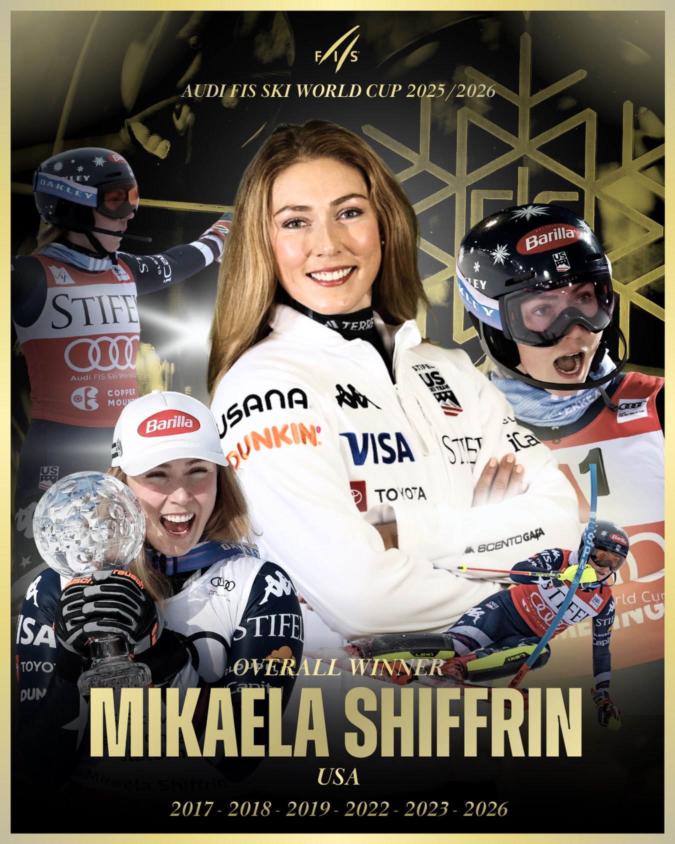 Mikaela Shiffrin obtine al saselea titlu general in Cupa Mondiala de schi alpin egaland recordul lui Annemarie Moser Proll