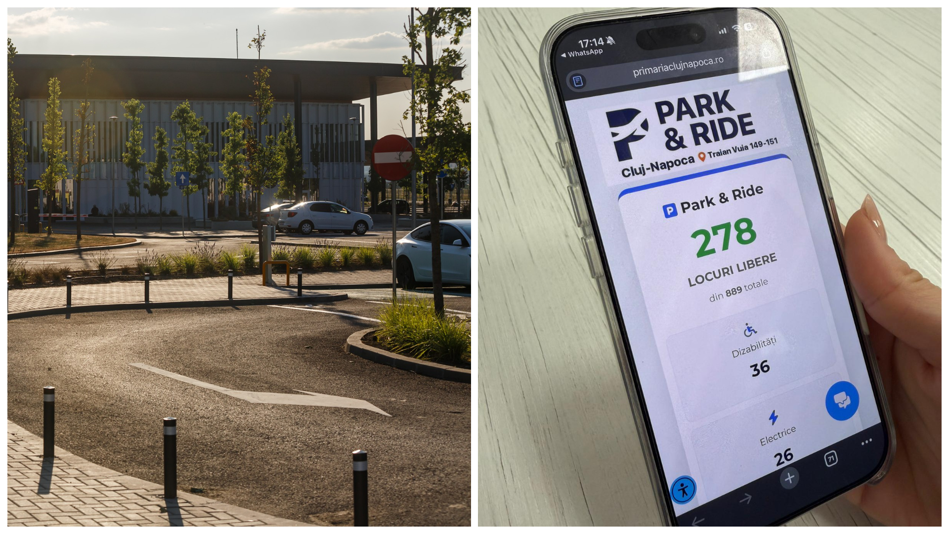 Park Ride ul de la Aeroport devine mai accesibil Clujenii pot verifica online locurile de parcare disponibile si beneficiaza de transport gratuit cu CTP