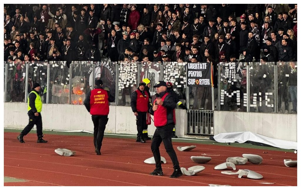 Peluza Visinie reactioneaza dupa haosul de la Cluj Arena Consideram ca este o reactie de tip ochi pentru ochi si dinte pentru dinte