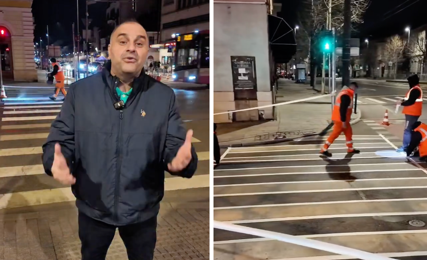 VIDEO Clujul isi reface strazile Dupa iarna vor fi renovate marcajele rutiere si trecerile de pietoni