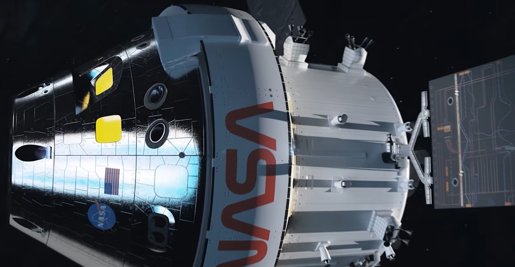 Capsula Orion cu cei patru astronauti indreptandu se spre Luna vazuta de pe o terasa din Bucuresti
