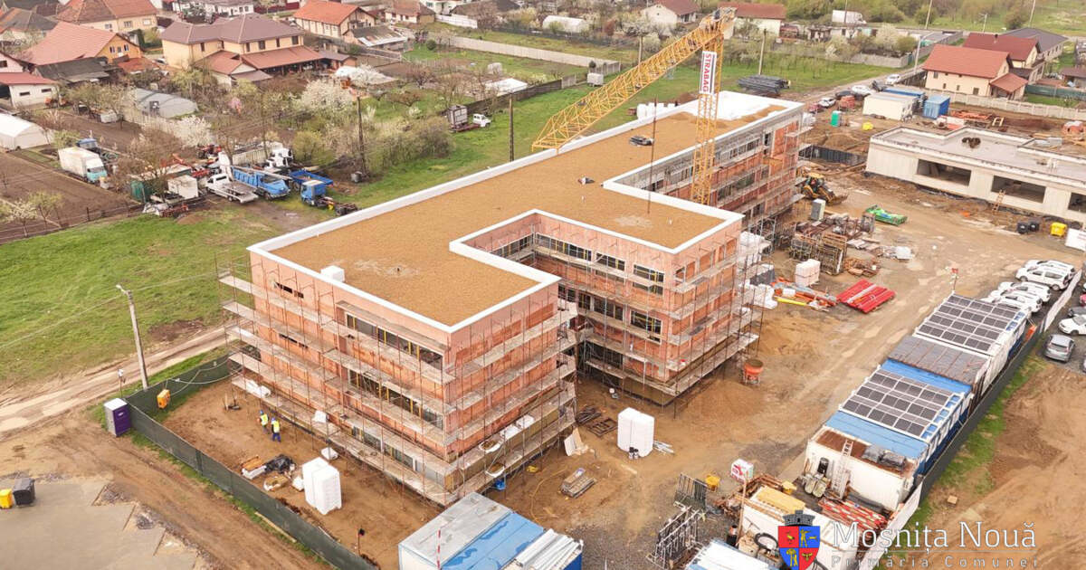 foto construcia liceului verde de 45 milioane de euro din monia nou avanseaz cu rapiditate