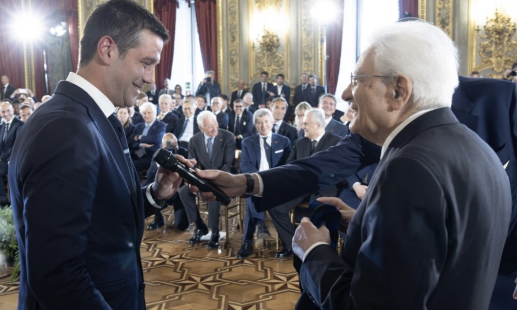 Cristi Chivu intampinat de presedintele Italianei inaintea finalei Cupei