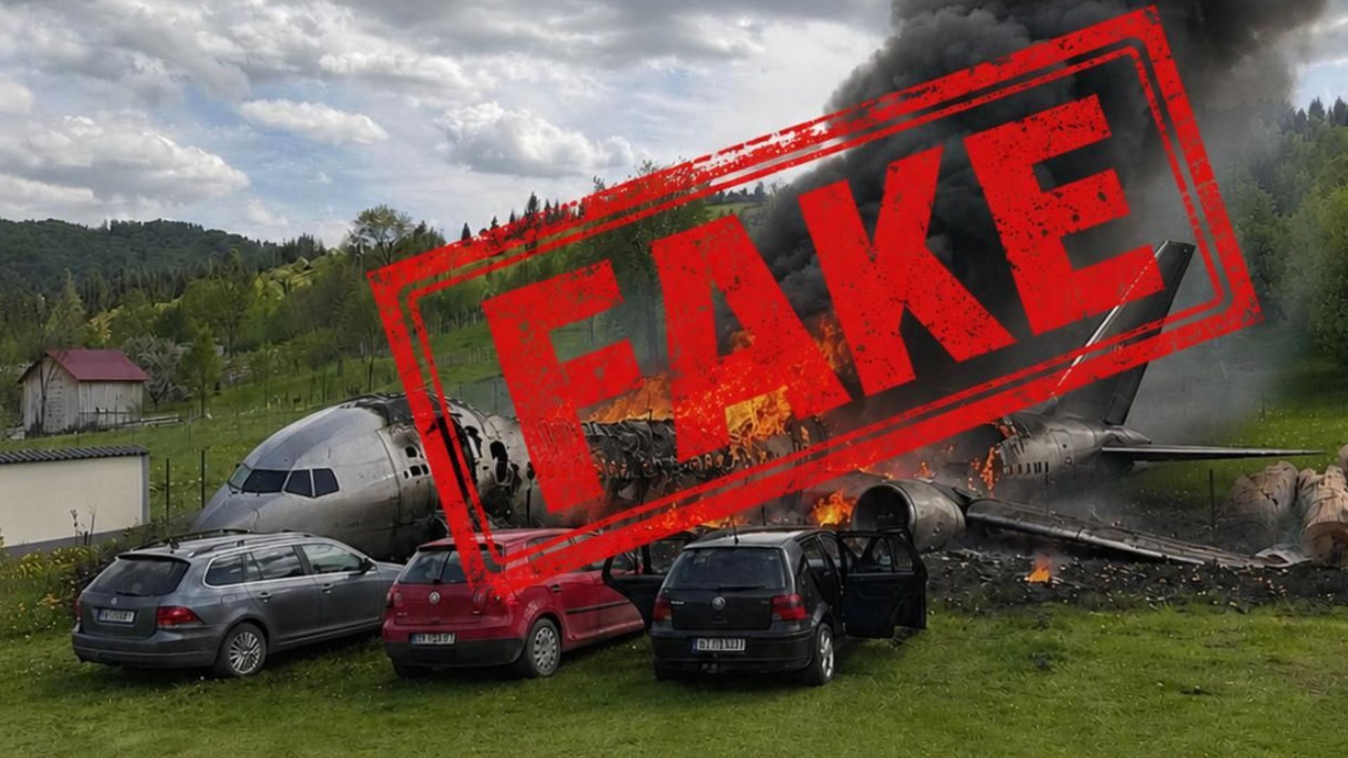 Imagini false pe retelele sociale referitoare la prabusirea unui avion in Neamt Autoritatile le contrazic