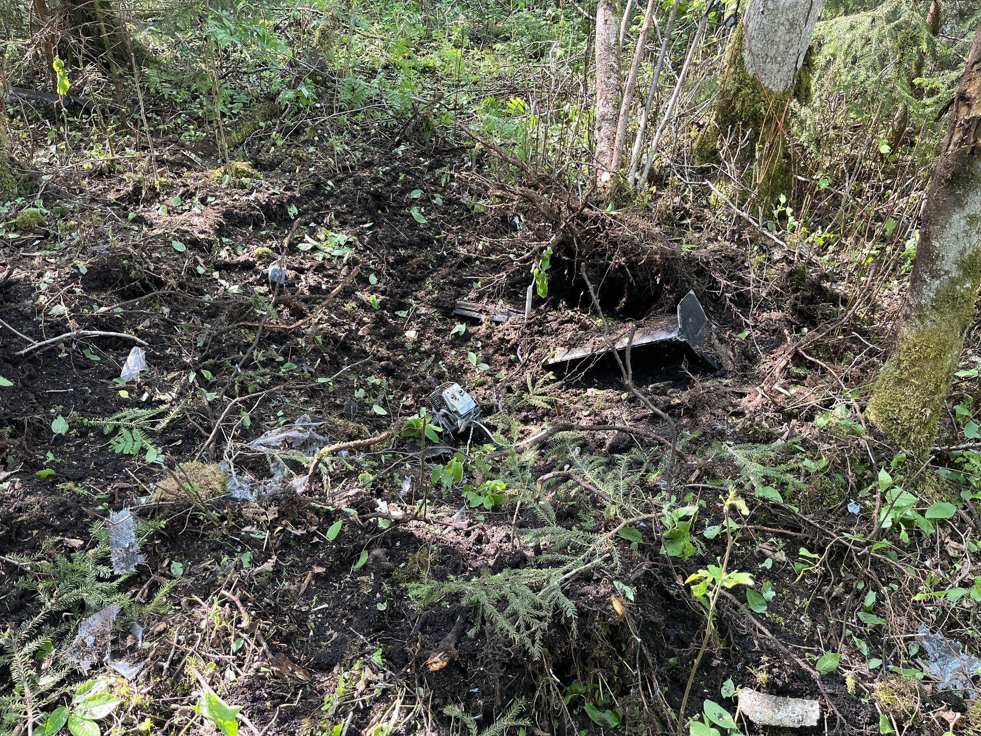 Primele imagini ale dronei doborate in Estonia de avionul de vanatoare F 16 pilotat de romani