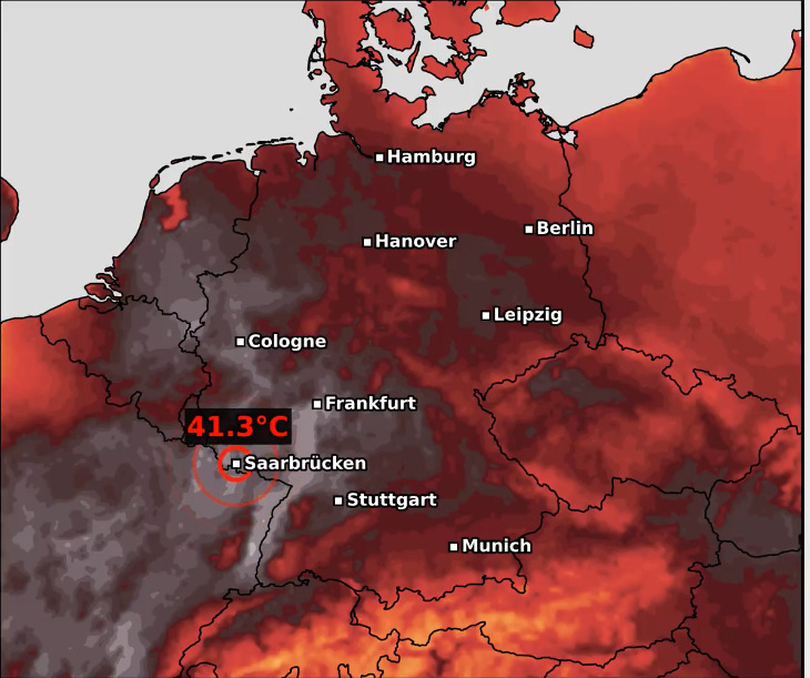 Germania a inregistrat cea mai calda noapte din istorie in urma unei extreme val de canicula Temperaturile pot atinge pana la 42 de grade insotite de furtuni violente