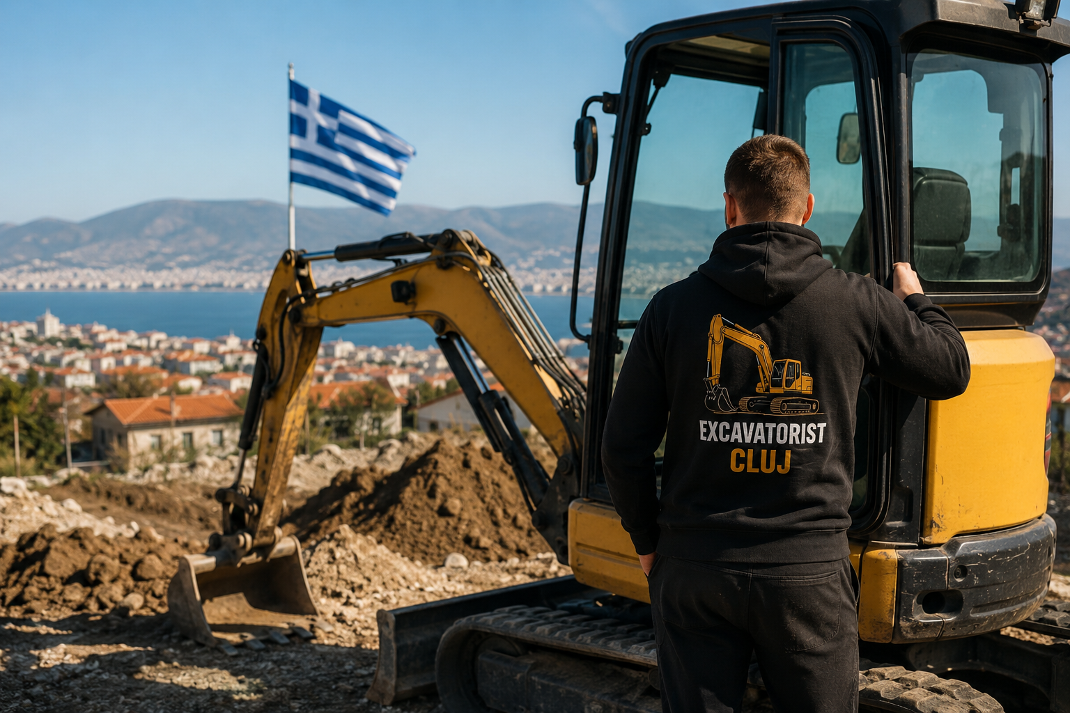 Tanar excavatist din Cluj isi cauta un loc de munca pentru a si duke iubita in Grecia Vreau sa i fac o surpriza pentru ca a fost langa mine in momentele dificile