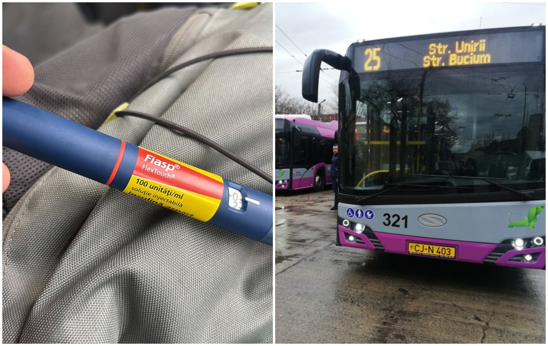 gest impresionant intr un autobuz din cluj un calator a gasit o seringa cu insulina si a facut tot posibilul sa o returneze proprietarului am sunat la 112