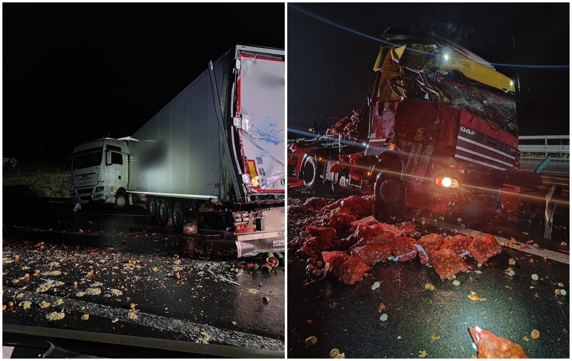 Haos pe Autostrada A10, în miezul nopții: Ciocnire între două camioane, intervenție de urgență a pompierilor din Cluj. Ce s-a întâmplat cu șoferi? 3 haos pe autostrada a10 in miezul noptii ciocnire intre doua camioane interventie de urgenta a pompierilor din cluj ce s a intamplat cu soferi