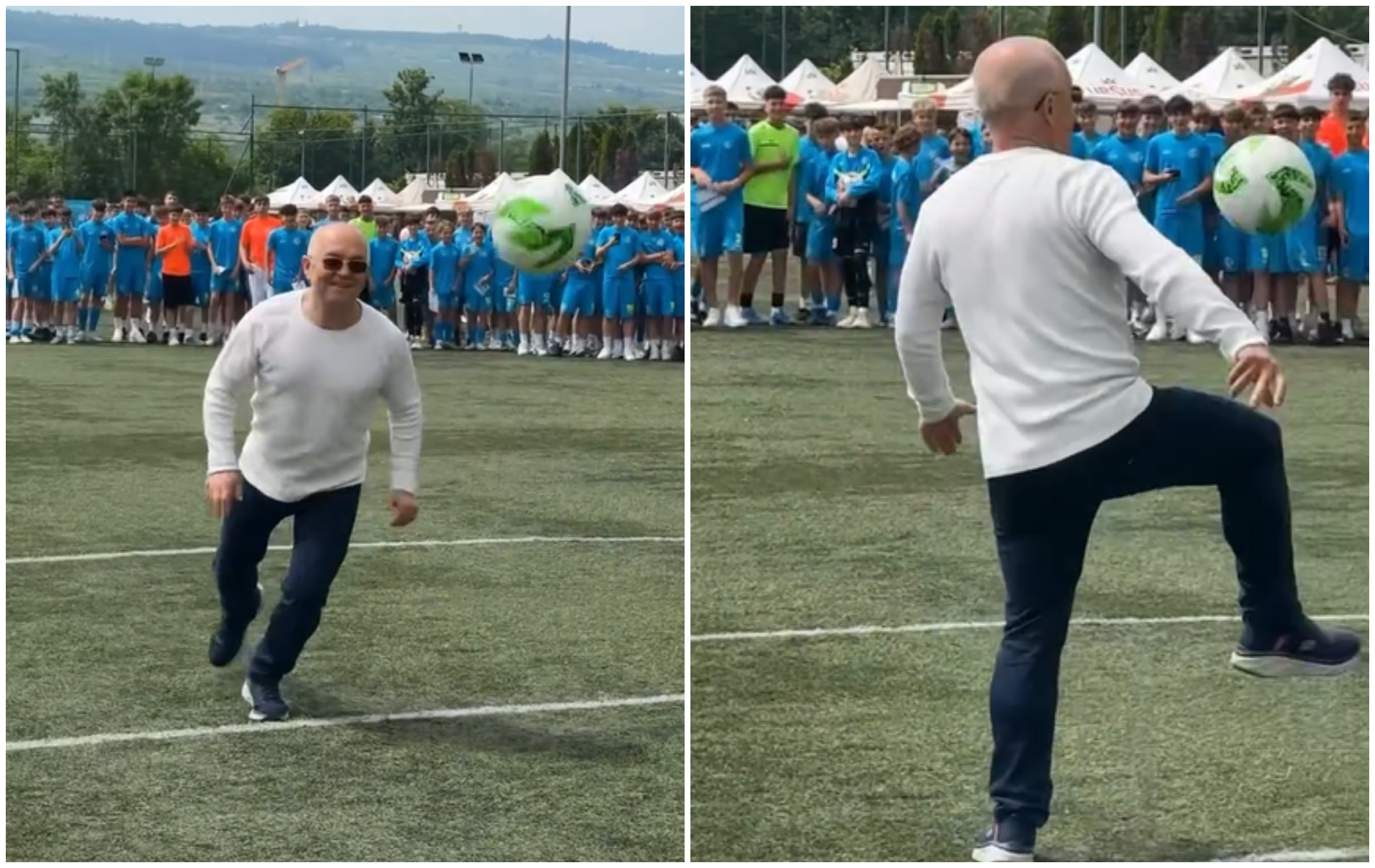 VIDEO. Emil Boc a jonglat cu mingea de fotbal ca Maradona. Cum s-a descurcat la penalty-uri: „Pasiune pentru fotbal și încredere!” 3 video emil boc a jonglat cu mingea de fotbal ca maradona cum s a descurcat la penalty uri pasiune pentru fotbal si incredere
