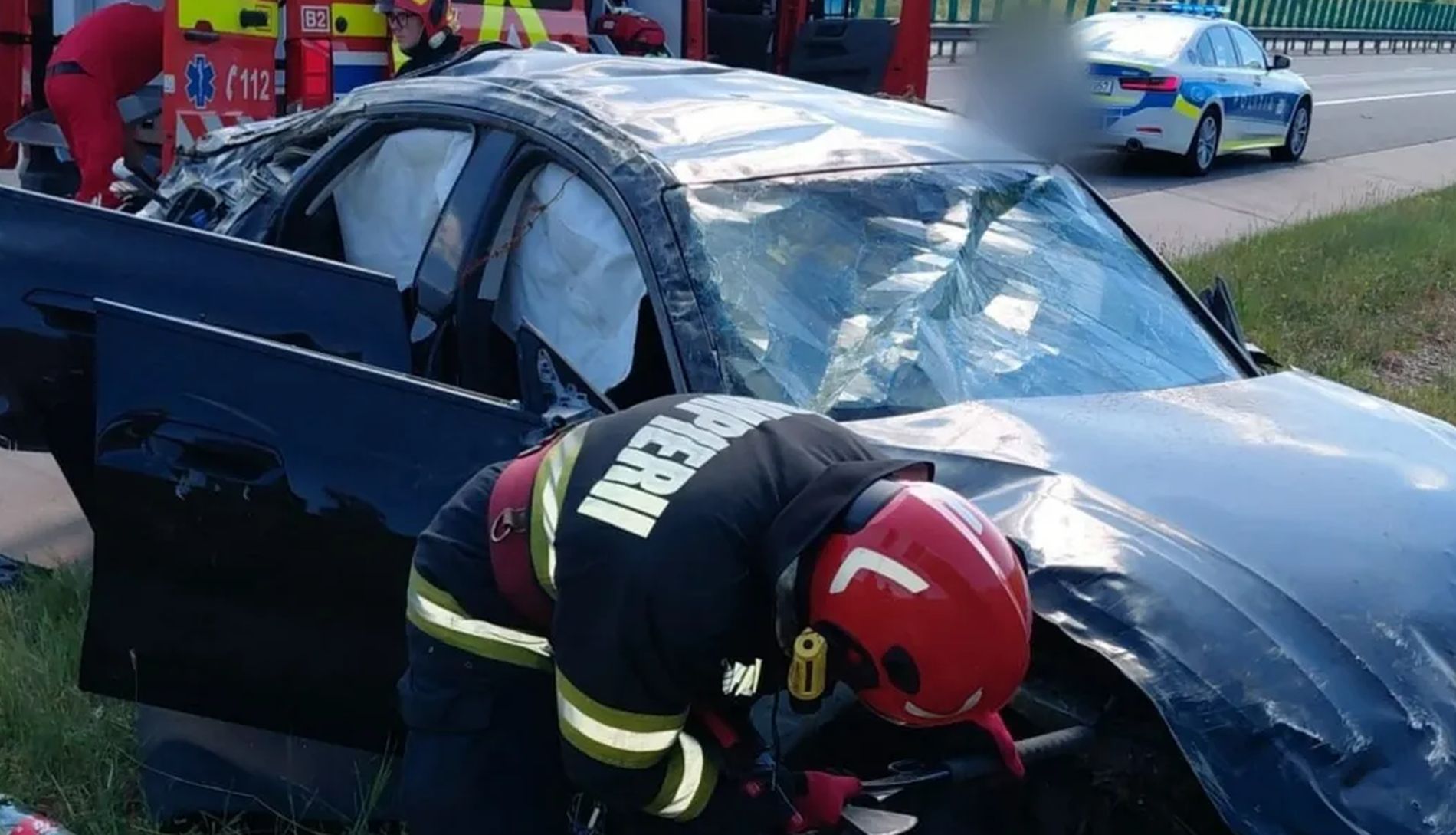 Rostogolit de noua ori pe Autostrada A3 cu 130 km h Cum a supravietuit un antreprenor din Campia Turzii unui accident care ar fi putut fi mortal