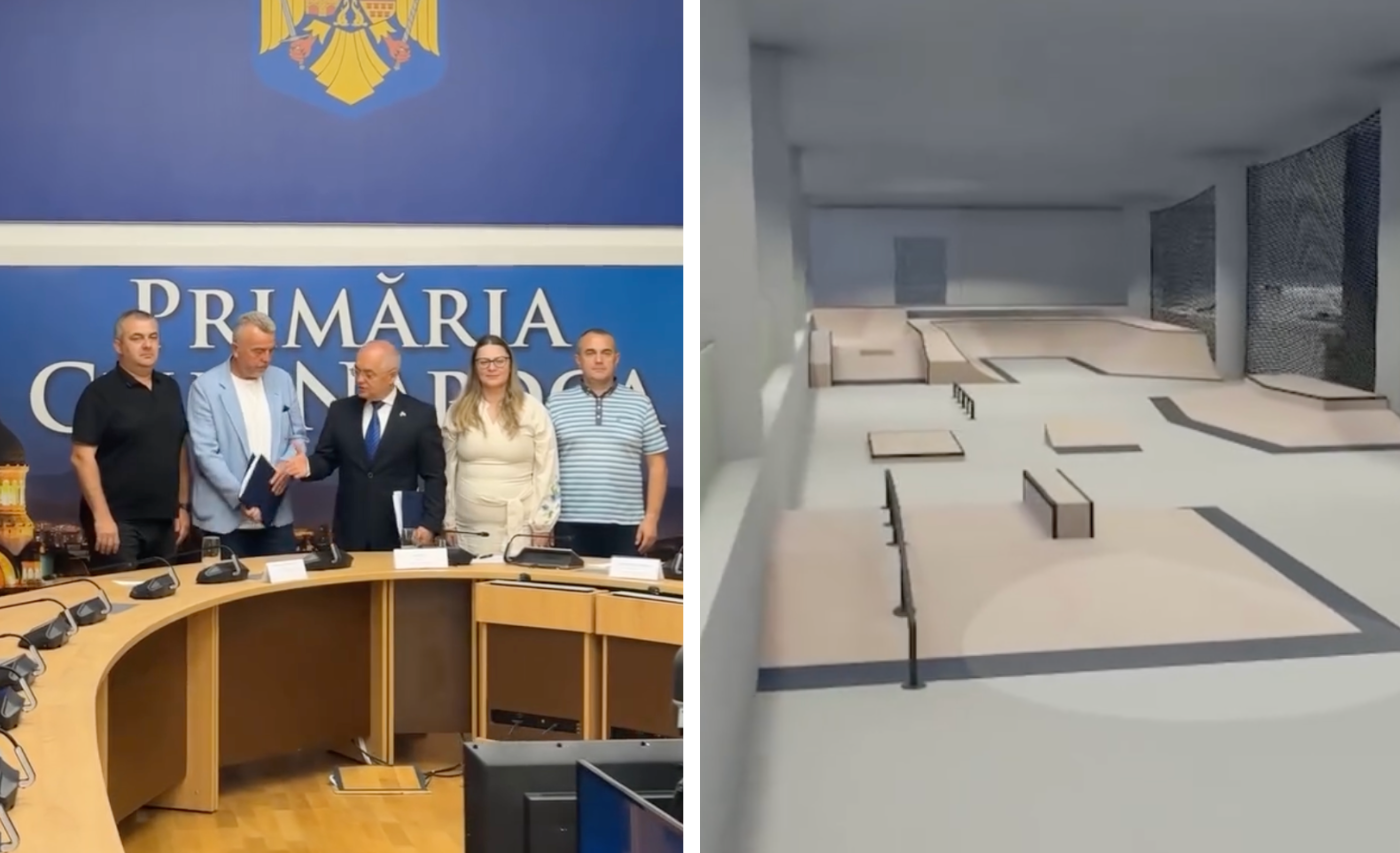 VIDEO. Contractul a fost semnat! Cluj-Napoca va avea un skatepark acoperit de 1.000 mp, destinat atât începătorilor, cât și avansaților. 2 VIDEO Contractul a fost semnat Cluj Napoca va avea un skatepark acoperit de 1000 mp destinat atat incepatorilor cat si avansatilor