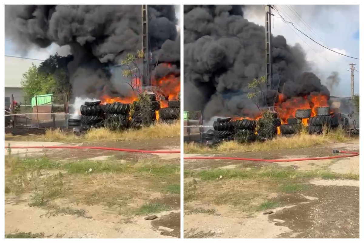 VIDEO. Incendiu de mari proporții în Cluj: O hală industrială din Mihai Viteazu a fost incendiată, degajându-se cantități mari de fum. 2 VIDEO Incendiu de mari proportii in Cluj O hala industriala din Mihai Viteazu a fost incendiata degajandu se cantitati mari de fum