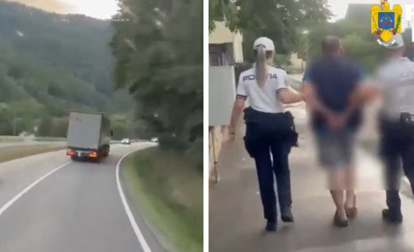 VIDEO. Inconștiență totală la volan! Un șofer de TIR a fost surprins complet beat conducând un vehicul greu pe un drum din Cluj. 2 video inconstienta totala la volan un sofer de tir a fost surprins complet beat conducand un vehicul greu pe un drum din cluj