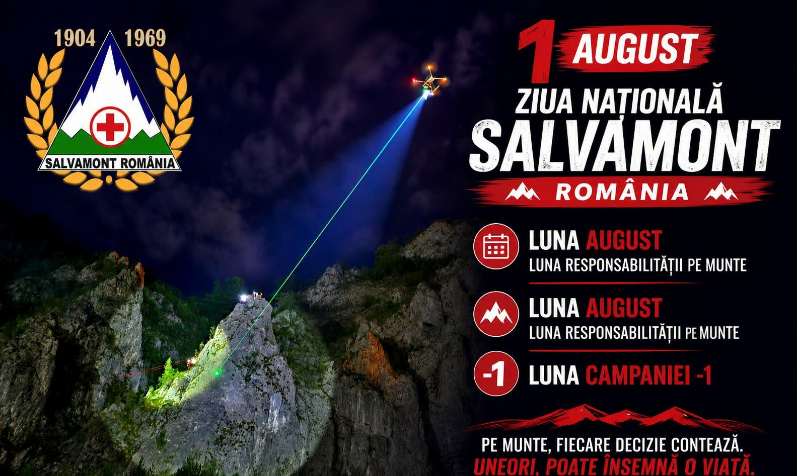 1 august, Ziua Națională a Salvamont România. Peste un secol de misiuni dedicate îngrijirii celor pasionați de munte. 2 1 august Ziua Nationala a Salvamont Romania Peste un secol de misiuni dedicate ingrijirii celor pasionati de munte