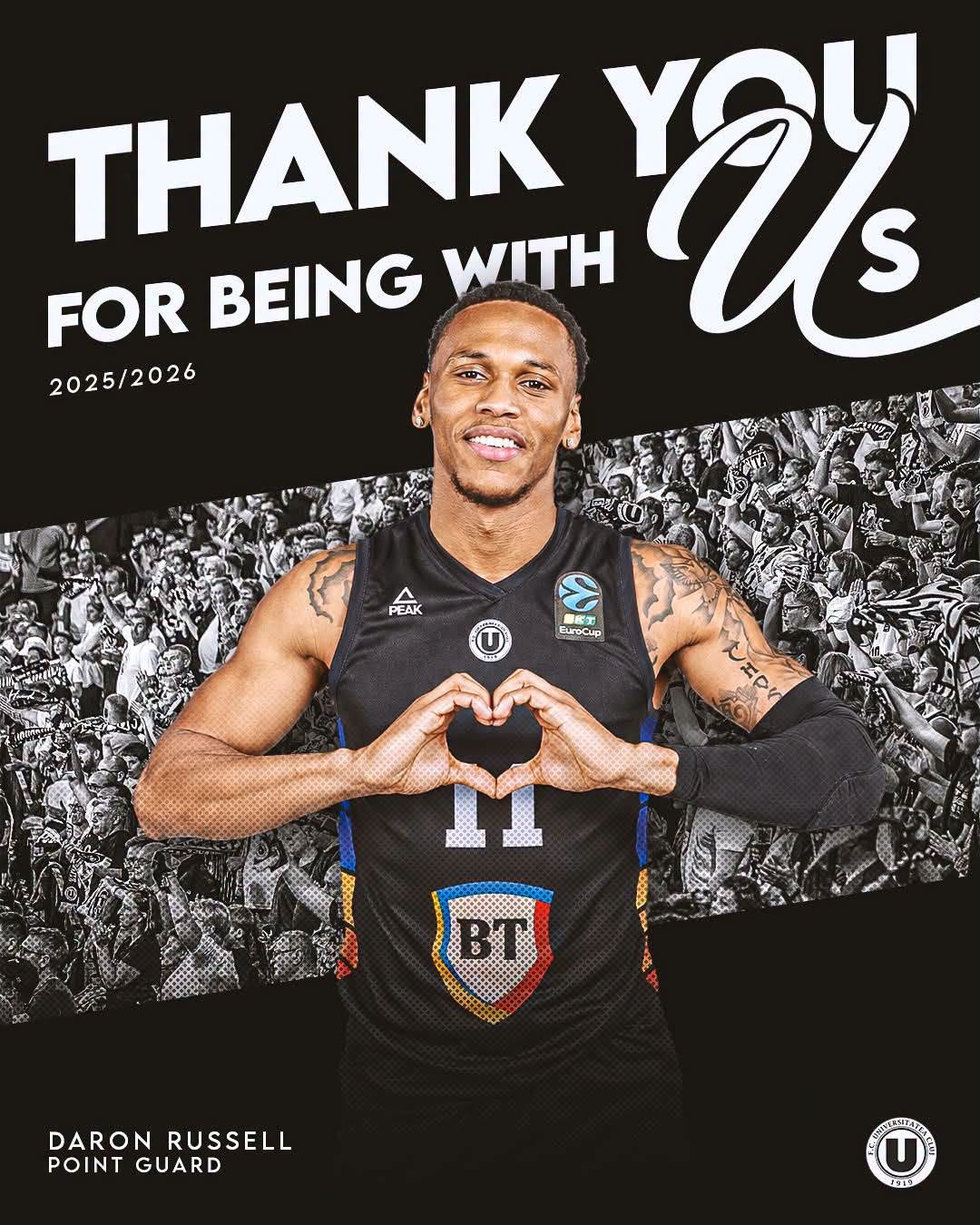 U BT Cluj Napoca a anuntat despartirea de Daron Russell MVP ul finalei Ligii Nationale