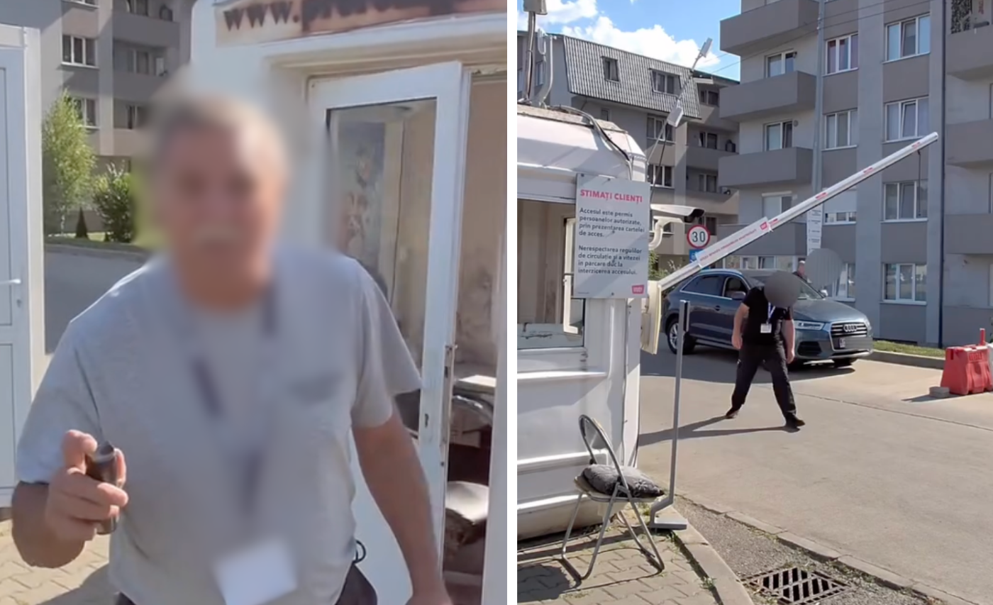 VIDEO. Scandal imens între doi influenceri celebri din Cluj și un agent de pază: „Nu lovesc eu cu pumnul, dar am dreptul să folosesc spray-ul” 2 VIDEO Scandal imens intre doi influenceri celebri din Cluj si un agent de paza Nu lovesc eu cu pumnul dar am dreptul sa folosesc spray ul