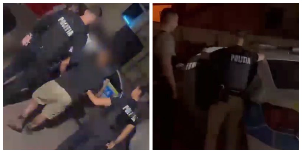 video scenesocante in clujnapoca doi barbati au agresat trecatorii si au vandalizat un autoturism politia i a retinut pe cei doi