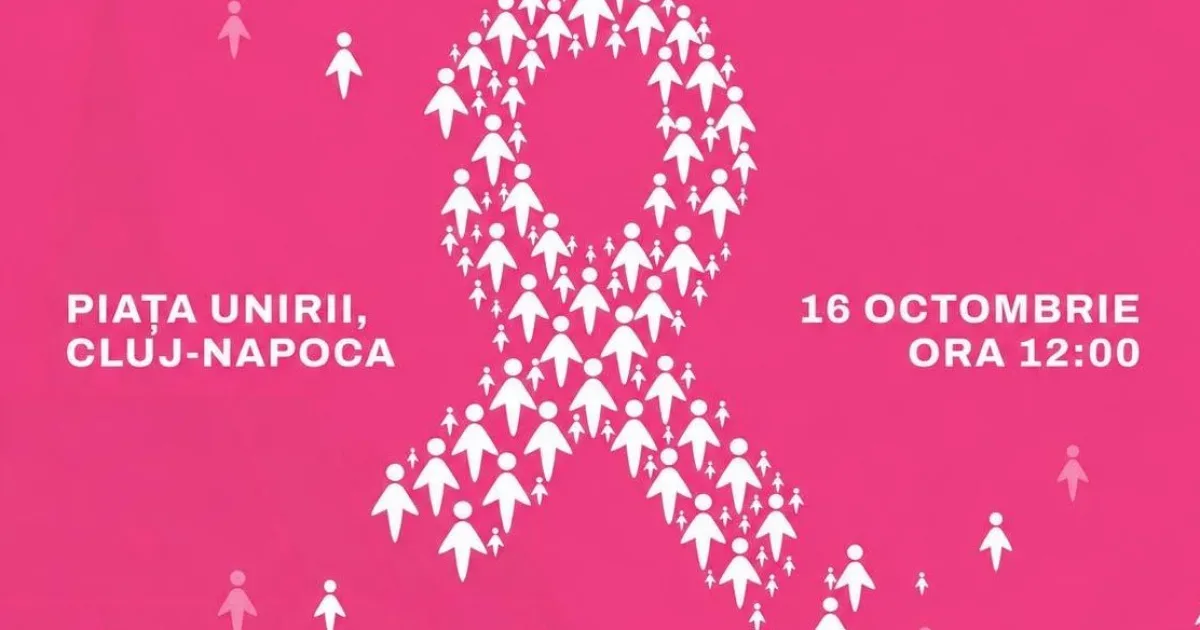 300 de clujeni așteptați la panglica umană împotriva cancerului de sân 1 300 de clujeni așteptați la panglica umană împotriva cancerului de sân
