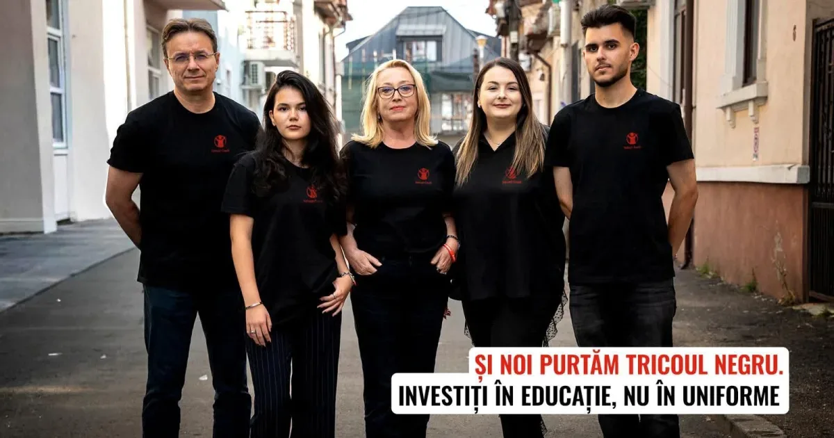 Salvați Copiii susține protestul elevilor și poartă tricou negru